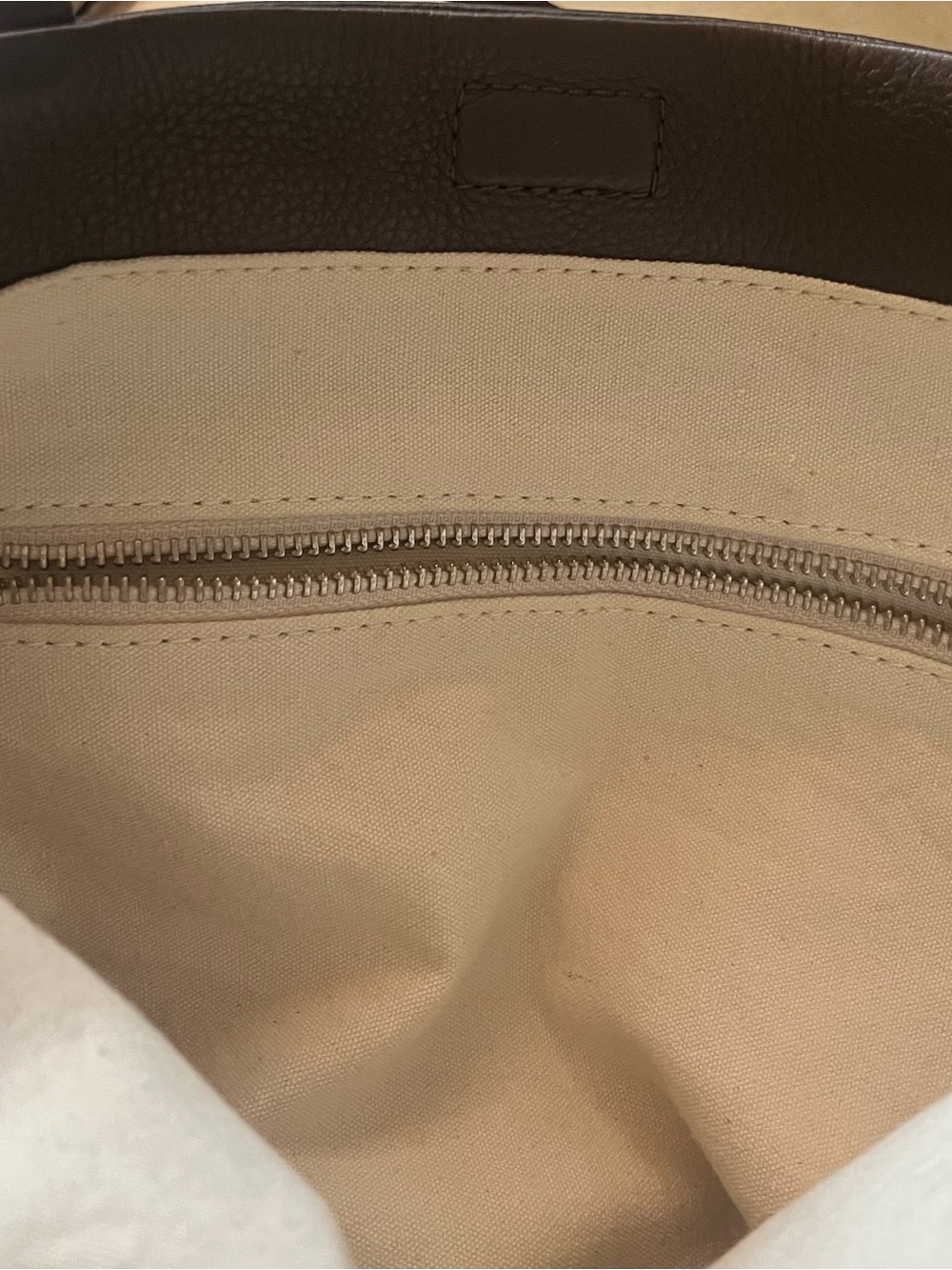 BAGGU Dark Brown Pebbled Leather Shoulder Bag - Picture 6 of 7